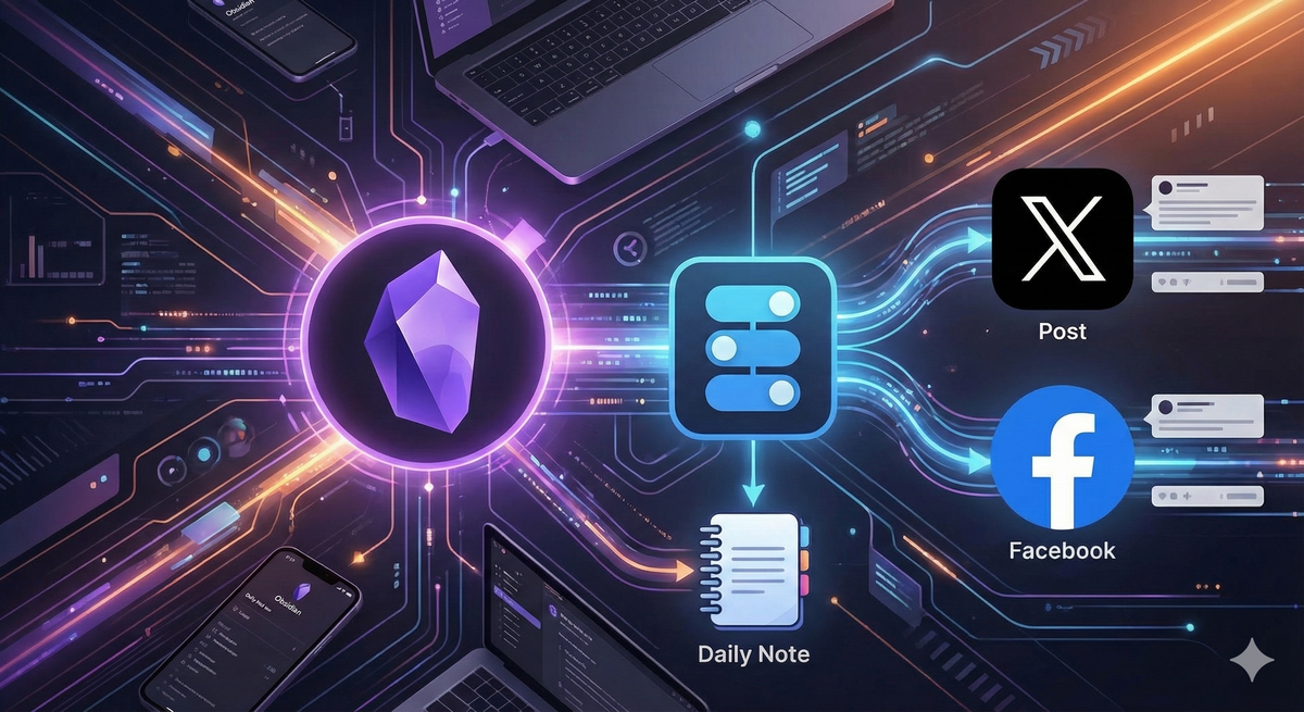ObsidianからX(Twitter)とFacebookへ同時投稿しつつ、Daily Noteにもログを残す方法【IFTTT Pro版】